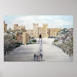 Winter op Windsor Castle door Farida Greenfield Poster