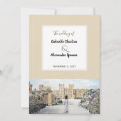 Winter op Windsor Castle Wedding Kaart (Achterkant)