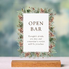 Winter Open Bar Acryl Bord