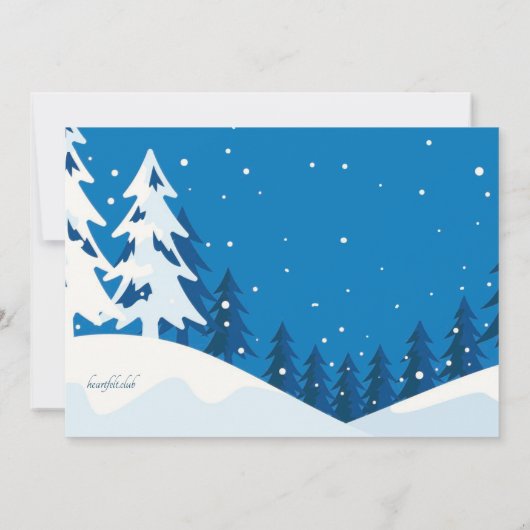 Winter Openstaande uitnodiging (Achterkant)