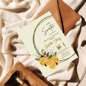 Winter oranje citrus baby shower uitnodiging