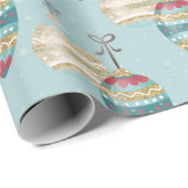 Winter Ornament Christmas Wrapping Paper Cadeaupapier (Rol Hoek)