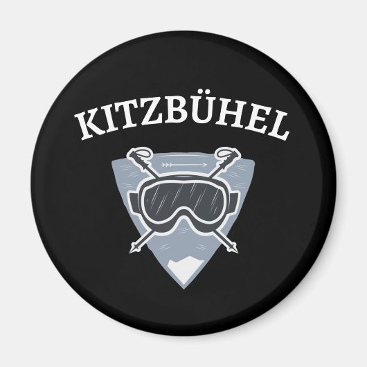 Winter Österreich Ski Tirol Kitzbühel Urlaub Magneet (Voorkant)