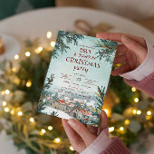 Winter Outdoor Scene Lelijke Trui Kerstfeest Kaart