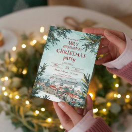 Winter Outdoor Scene Lelijke Trui Kerstfeest Kaart