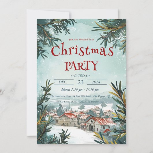 Winter Outdoor Scenery Kerstfeest Kaart (Voorkant)