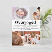 Winter Overjoyed vakantiefoto geboorte Aankondiging (Staand voorkant)