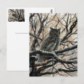 Winter Owl Briefkaart (Voorkant / Achterkant)