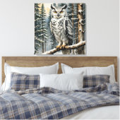 Winter Owl Canvas Art Afdruk (Insitu (Slaapkamer))
