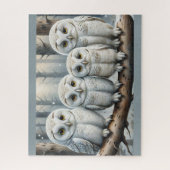 winter owl Christmas snow Legpuzzel (Verticaal)