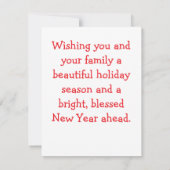 Winter Owl Christmas Wishes Kaart (Achterkant)