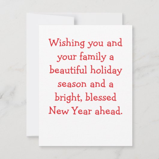 Winter Owl Christmas Wishes Kaart (Achterkant)