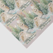 Winter Owl Christmas– Woodland Tissue Paper Tissuepapier (Detail)