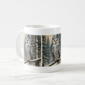 Winter Owl Coffee Mok (Voorkant links)