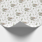 Winter Owl Gift Cadeaupapier (Hoek)