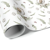 Winter Owl Gift Cadeaupapier (Rol Hoek)