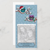Winter Owl Holiday Kaart (Voorkant / Achterkant)