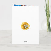 Winter Owl Kerstmis Baby Verwacht foto Aankondiging (Achterkant)