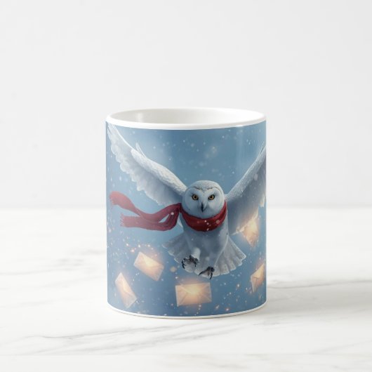 “Winter Owl Magic” Christmas Owl  Koffiemok (Center)