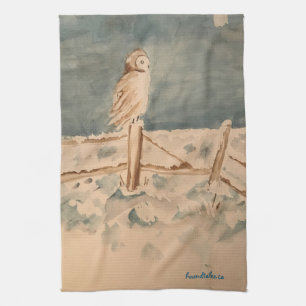 Winter Owl Tea Towel Theedoek