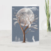 Winter Owl Thinking of You Feestdagen Kaart (Voorkant)