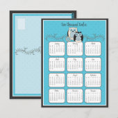 Winter Owls 2012 Calendar Briefkaart (Voorkant / Achterkant)