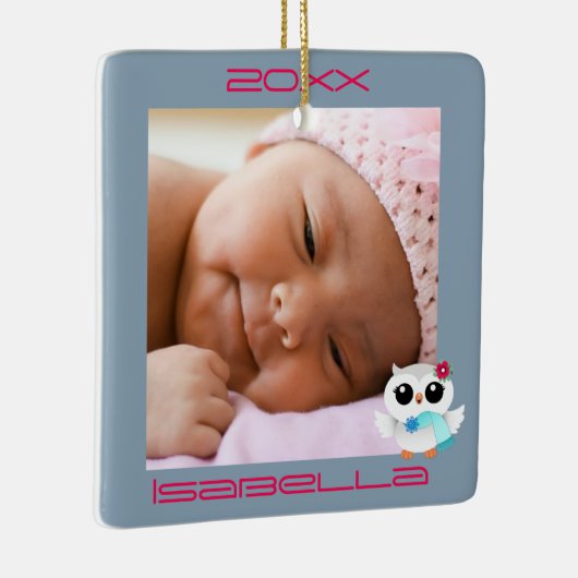 Winter Owls Keramisch Ornament (Rechts)