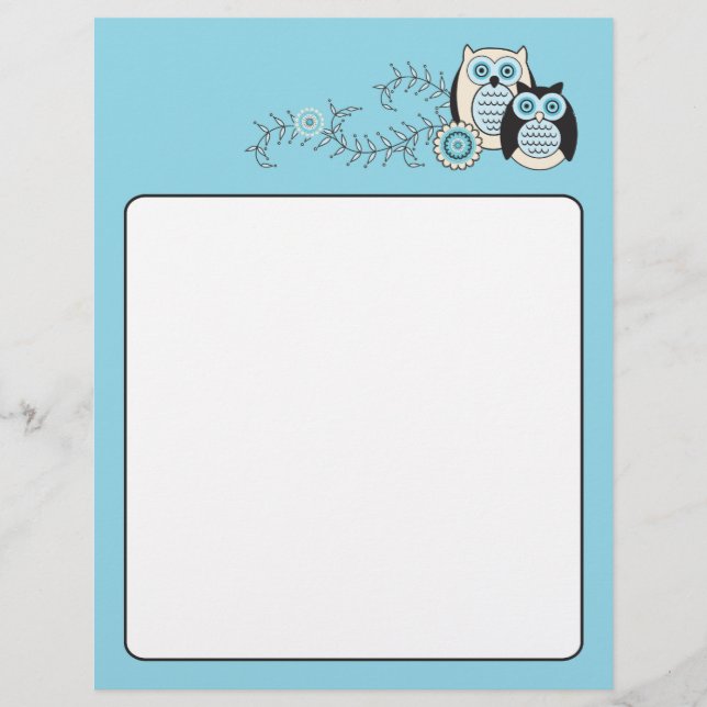 Winter Owls Letterhead (Voorkant)