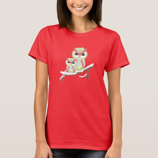 Winter Owls T-shirt (Voorkant)