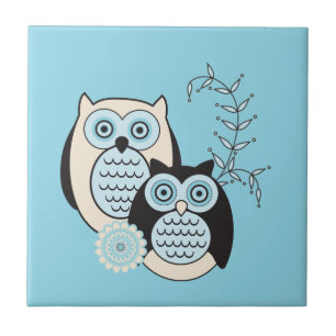 Winter Owls Tile Tegeltje