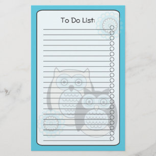 Winter Ownership List Stationery Briefpapier