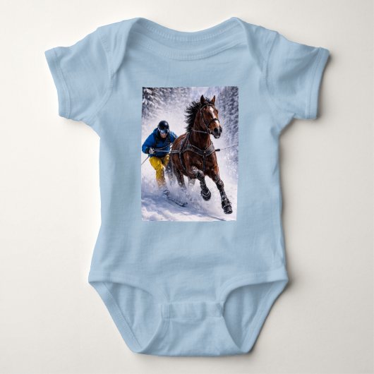 Winter Paard Babykleren | Body's Romper (Voorkant)
