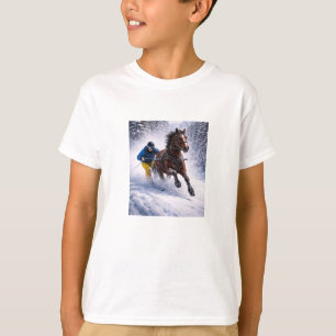 Winter Paard Kunst aan de Muur Galerij Metaal Ku T-shirt
