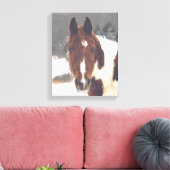 Winter Paard Verpakt Canvas (Insitu (Woonkamer))