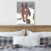 Winter Paard Verpakt Canvas Afdruk (Insitu (Slaapkamer))