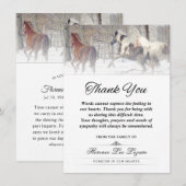 Winter Paarden Dank u voor sympathie woorden Bedankkaart (Voorkant / Achterkant)