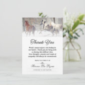 Winter Paarden Dank u voor sympathie woorden Bedankkaart (Staand voorkant)