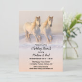 Winter Paarden Trouw Brunch Kaart (Staand voorkant)