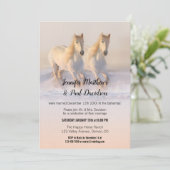 Winter Paarden Weddenschappen Alleen uitnodiging (Staand voorkant)