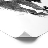 Winter Paardendieren B&W Poster (Hoek)
