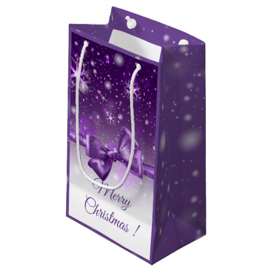 Winter Paars Klein Cadeauzakje (Voorkant Gekanteld)