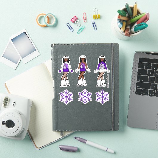 Winter Paarse danser Stickers #1 (iPad Cover)