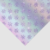 Winter Paarse sneeuwvlokken Illustratie Tissuepapier (Detail)