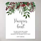 Winter Pacifier Hunt Sign. Zoek het Pacifier-spel Poster (Voorkant)