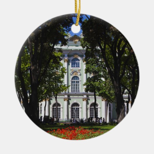 Winter Paleis en Hermitage Museum Keramisch Ornament (Voorkant)