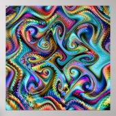 Winter Palet Fractal Poster (Voorkant)