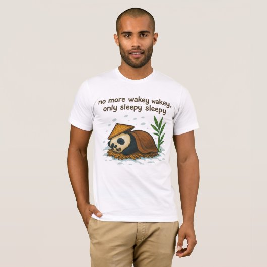 Winter Panda slapen T-shirt (Voorkant volledig)