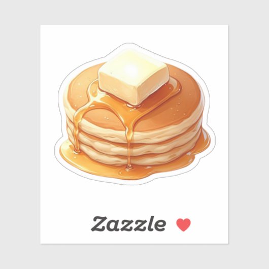 Winter Pannenkoeken Cozy Ontbijt Aesthetic Sticker (Vel)