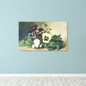 Winter Pansies, 1884 Canvas Afdruk (Insitu (Houten vloer))