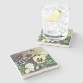 Winter Pansies, 1884 Stenen Onderzetter (Zijkant)